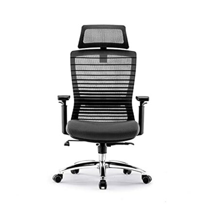 ZXNRTU Relax Comfortably Safe Ergonomic Office Chair - High Back Desk Chair with Lumbar Support & Armrest - Mesh Computer Chair with Thick Seat C