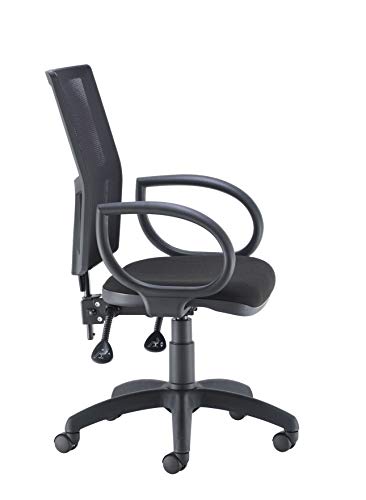 Office Hippo Mesh Back Desk Chair, Ergonomic Home & Office Chair With Height Adjustable Seat, Fixed Arms & Lumbar Support For Extra Comfort, Comp