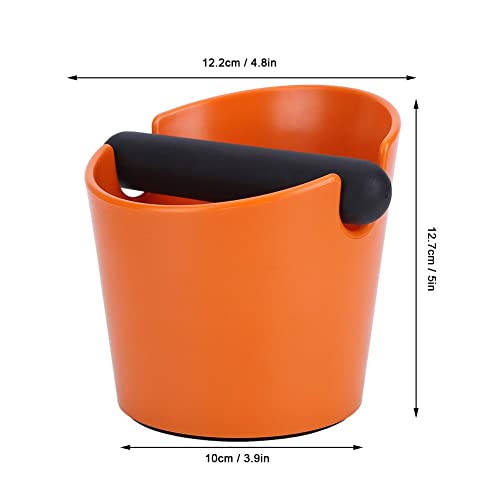 Coffee Grounds Knock Box, Coffee Knock Box Household Detachable Knock Bar Anti‑ Slip Coffee Grind Dump Bin for Coffee Shop Orange