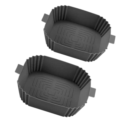 ALMOVA Silicone Air Fryer Liner 2 PCS Reusable Airfryer Silicone Liner 7.8" 19.8 cm Ninja Air Fryer Accessories Replacement for Parchment Papers