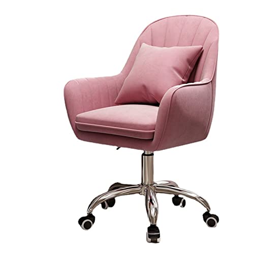 WALNUT Chair Home Backrest Comfortable Long-Sitting Office Chair College Student Girl Dormitory Study Chair Makeup Chair (Color : Argento, Size :