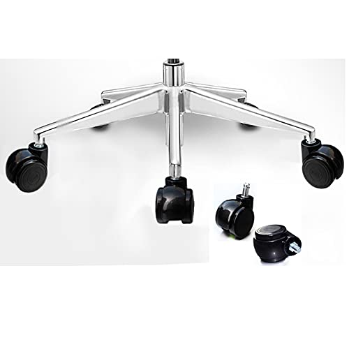 SKOAJAS Plate Casters 5 Furniture Castor Wheels stem M11 for Office Chair 2 inches Heavy Duty 200kg Silent PU with Brake Swivel casters for Table