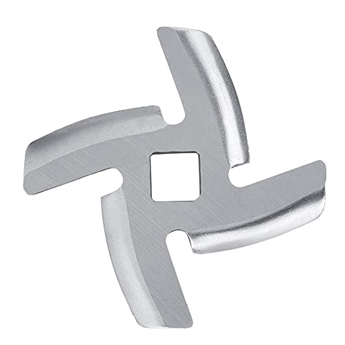 Chef Meat Grinder Blade Spare Part Stainless Steel Kitchen Food Meat Chopper Crusher Mincer Cutter Replacement for Electric or Manual(Pack of 2)(