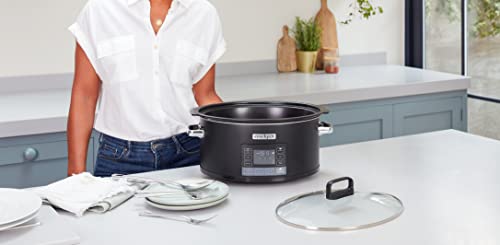 Crockpot TimeSelect Slow Cooker | Programmable Digital Display | 5.6 L (7 People and More) | Removable, Suitable for Roasting Meat & Vegetables |