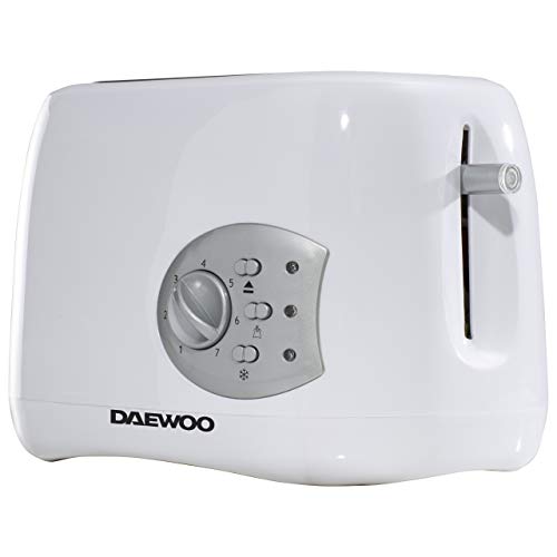 DAEWOO SDA1710GE Balmoral Plastic Toaster with Electronic Timer Dial, Cancel, Defrost & Reheat, Easy Cleam Removable Crumb Tray and Movable Steel