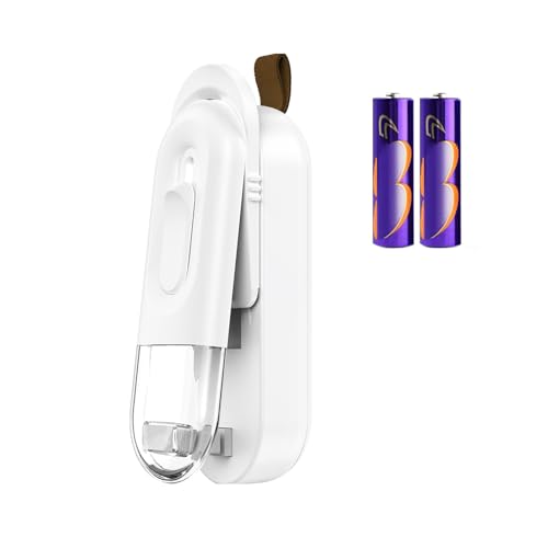 ORIA Mini Bag Sealer, Mini Handheld Bag Heat Vacuum Sealer, 2 in 1 Plastic Bag Sealer and Cutter, Portable Heating Sealer for Snack Bags Plastic