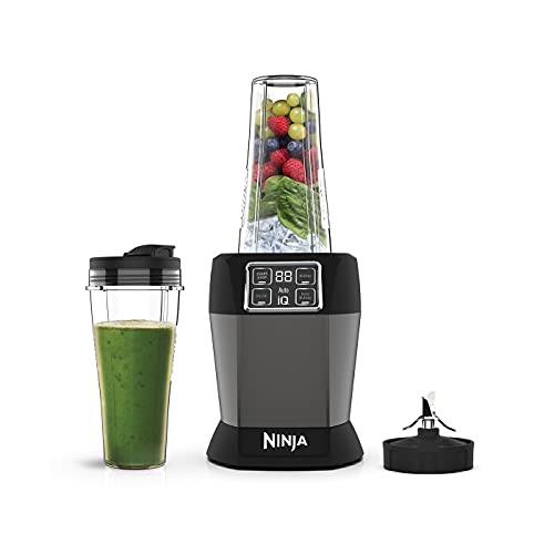 Ninja Blender with 2 Automatic Programs: Blend & Max Blend, Pulse Setting, 2x 700ml Cups with Spout Lids, 1000W, Dishwasher Safe Parts, Smoothie