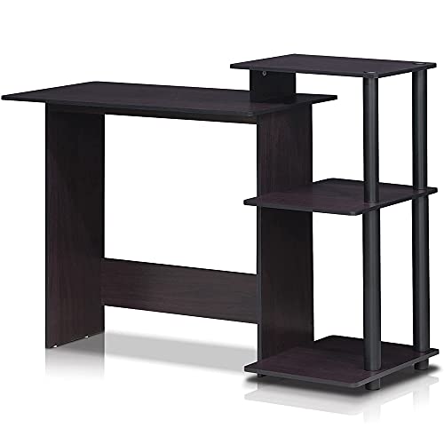 Furinno Efficient Home Laptop Notebook Computer Desk, Study Desk, Writing Desk, Black/Grey, 100.6 (W) x 85.3 (H) x 39.6 (D) cm