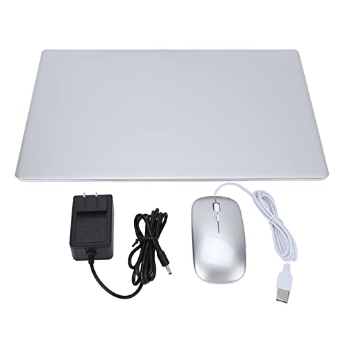 Airshi FHD Laptop  , 110‑240V 6G+64G Storage 15.6 Inch Business Laptop Slim  Silver Gray Integrated Graphics for Students (UK Plug)