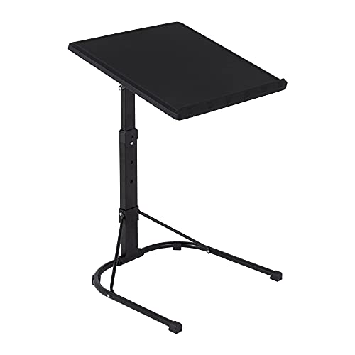 MAHARA Tilting Laptop Stand Foldable Desk Black - Height Adjustable Desk (from 58cm - 69cm) for Laptops - Portable & Lightweight Fold Up Table W4