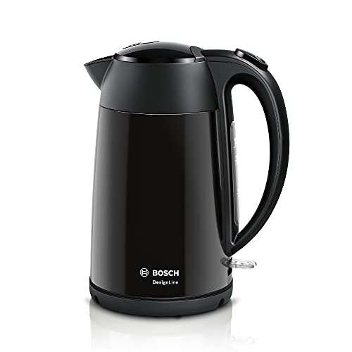 Bosch DesignLine TWK3P420GB Stainless Steel Cordless Kettle, 1.7 Litres, 3000W - Silver and Black