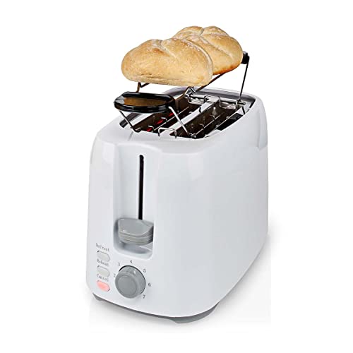 Ex-Pro 2 Slice Toaster, Extra-Wide Slot with Bun Warming Rack, with 7 Variable Browning Settings, Defrost, Reheat and Cancel Functions, Removable