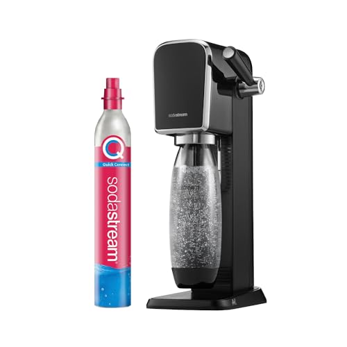 SodaStream Art Sparkling Water Maker Machine- Black + Set of 6 x Pepsi Max concentrates, Sugar-Free