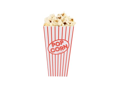 HENBRANDT Popcorn Boxes 10 Pack Small Retro Popcorn Carton Sweet Containers for Film Night Cinema Movie Night Birthday Sleepover Party Treats