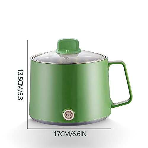 FARONG Electric Hot Pot, Mini Electric Cooker 1.7L Noodles Pot Multi-Functional Electric Cooker for Soup Porridge Dumplings Eggs Pasta Steam with