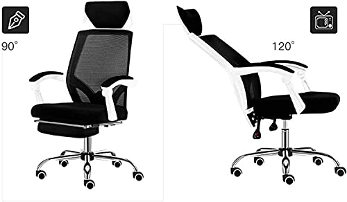 MU Office Chair Home Computer Chair, Adjustable Swivel Chair Office Chair Backrest Lift Armrest Black