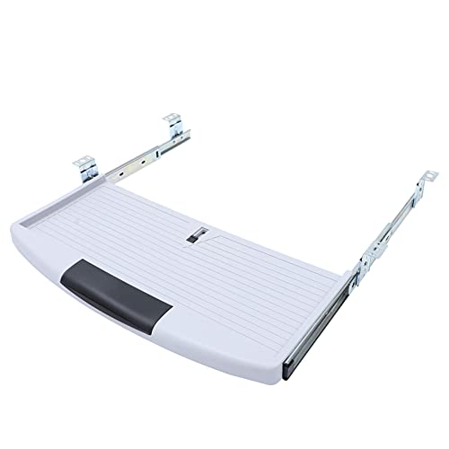 NUOBESTY Desk Keyboard Tray Keyboard Tray Under Desk Out Underdesk Keyboard Drawer Under Table Desk Keyboard Organizer with Sliding Mount System