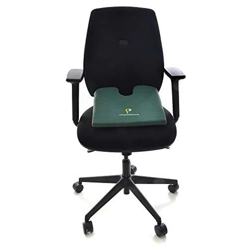 Posturite Coccyx Cut-Out Wedge - Home, Office and Car Lumbar Support Seat Cushion - For Tailbone and Sciatica Relief