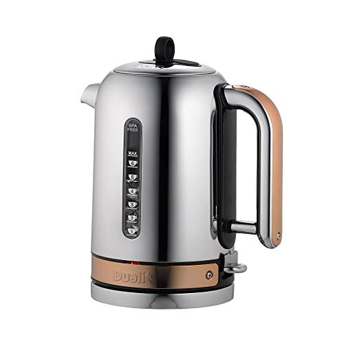 Dualit Classic Kettle | Polished Stainless Steel with Black Trim | Quiet boiling kettle | 90 Second Boil Time | 1.7 L Capacity, 2.3 kW | 72796