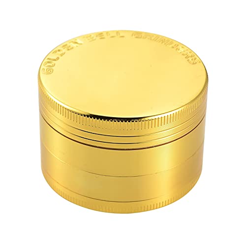 Golden Bell 2 inch Grinder 4 Layer Spice Grinder Zinc Alloy Grinder - Nickle Black