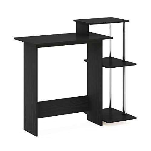 Furinno Efficient Home Laptop Notebook Computer Desk, Study Desk, Writing Desk, Black/Grey, 100.6 (W) x 85.3 (H) x 39.6 (D) cm