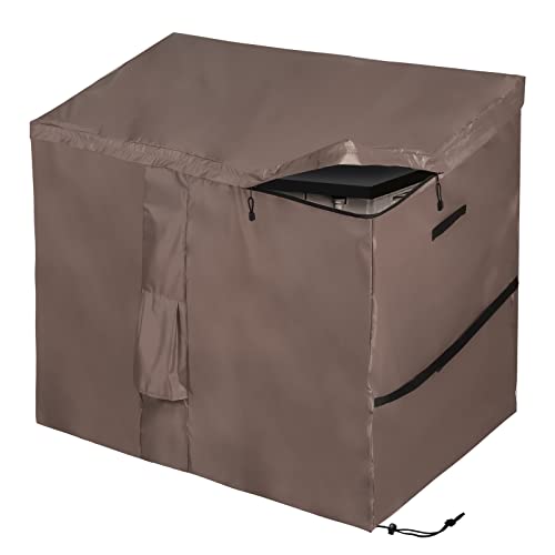 OZKURT Waterproof Garden Shed Cover, Outdoor Storage Box Covers with Quick-Opening Slope Top, Compatible with Keter Store It Out Series, 420D Oxf