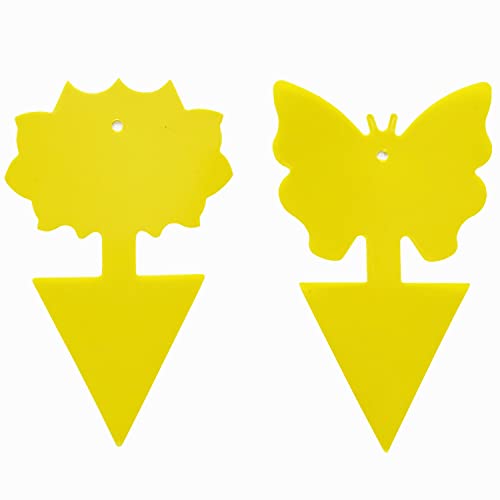 30Pcs Yellow Sticky Fly Trap Paper Fruit Flies Insect Aphids Glue Catcher Bug White Flies, Mosquitos, Fungus Gnats Indoor Outdoor Hanging Trapper