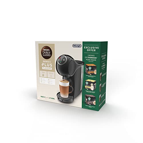 De'Longhi Nescafe Dolce Gusto Genio S Plus Automatic Machine, Capsule Coffee Machine, Espresso Boost, Cappuccino, Energy Saving, Including 3 boxe