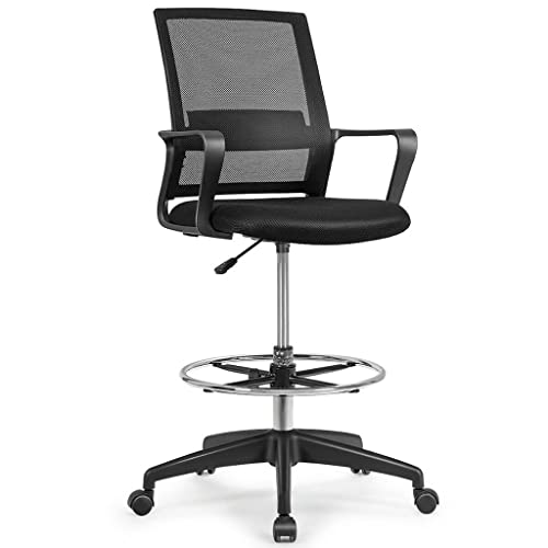 QYXXSK Drafting Chair Tall Office Chair for Standing Desk Adjustable Height w/Footrest