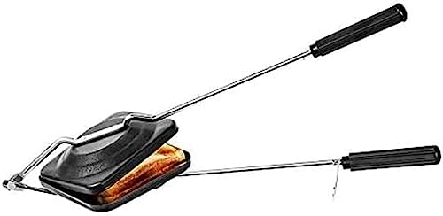 IndiaBigShop Non - Stick Sandwich Maker Grill Toaster For Kids Sandwich Double Sided Pan Sandwich Maker Dishwasher Safe Black Colour Size 16 X 6