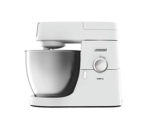 Kenwood Stand Mixer for Baking, Stylish Food Mixer, with K-beater, Dough Hook, Whisk and 6.7L Bowl, 1200W, KVL4100W, White