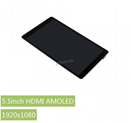 5.5 inch HDMI AMOLED Display with Toughened Glass Cover 1920x1080 Capacitive Touch HDMI Interface Supports Mini PC Raspberry Pi 3 2 1 Model B B+
