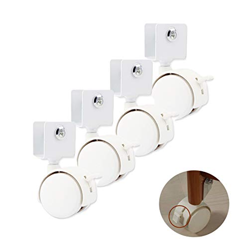 Furniture Wheels With U-Shaped Bracket, Nylon Swivel Stem Castors, Quiet Rolling, No Running Marks, No Scratches/Noise,For Home Furniture,Office