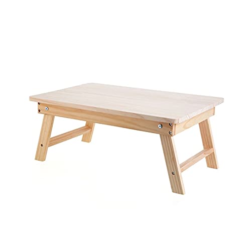 LZQDM Pine Wood Folding Laptop Desk Portable Lap Table For Study And Reading Home Lazy Bed Desk Home Furniture