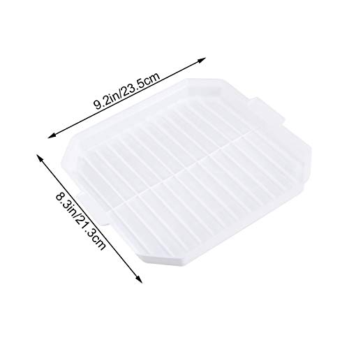 BESTonZON 2 Pcs Microwave bacon cooker sausage grill rack kitchen cooking tools accessories (white)