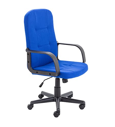 Office Hippo Desk Chair, Ergonomic Contemporary Office Chair With Fixed Arms & Moulded Seat For Extra Comfort, PU Leather Computer Chair With Loc