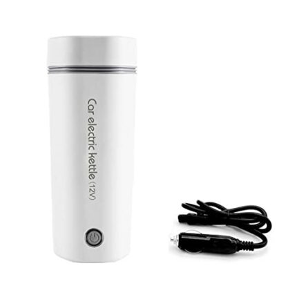 Yunnyp Portable Travel Electric Cup 12V 80W Electric Kettles Compact Travel Car Electric Water Cup with 304 Stainless Steel Liner for Hot Water C