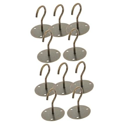 PRETYZOOM 2 Sets Plant Hook Ceiling Hooks for Hanging Plants Ceiling Plate Hook Wall Mount Lanterns Hanger Heavy Duty Wall Hooks Portable Wall Ho