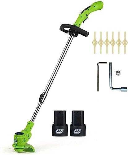 12V/24V Cordless Grass Trimmer Adjustable Electric Lawn Mower Garden Pruning Cutter Power Garden Tools-12V-2 Battery