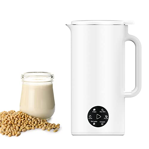Irishom Soymilk Maker for One Person, 350mL Juicer Soy Milk Machine, Multi Cooker Mixer for Rice Cereal Boiling Water, UK Plug