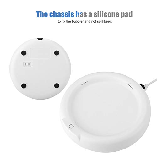 Annadue Ultrasonic Beer Foamer, Beer Bubbler Built-in 1800Mah Lithium Battery, Produce Perfect Foaming, Beer Taste Better, with Silicone Pad, Fix