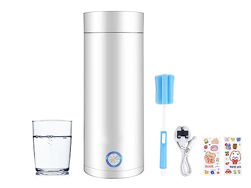Hitopin Travel Portable Kettle, 400ml Travel Kettle, Travel Electric Mini Kettle, Automatic Shut off Travel Tea Kettle, with 2PCS Stickers and 1P