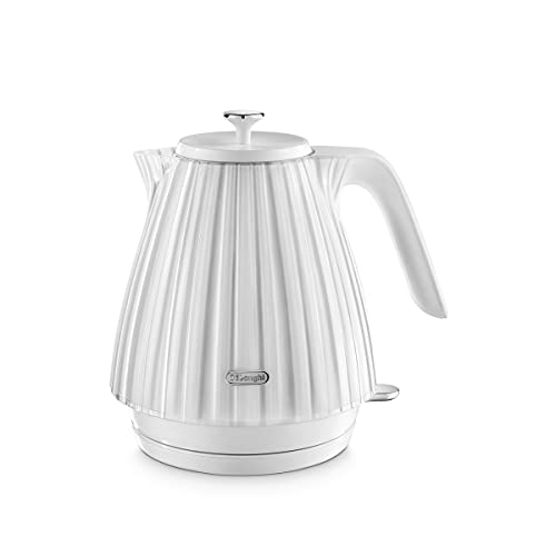 De'Longhi Ballerina Electric Kettle, 360° Swivel Base, Water Level Indicator, Cord Storage, KBD3001.BK, 3000 W, UK PLUG, Black