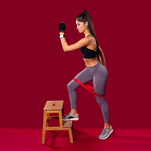 MECCANIXITY Anti Slip Feature Chair Bands, Flexible Seating Elastic Latex Bands for Home Office, Half Fold Length 250mm, Thickness 0.5mm, Red Pac