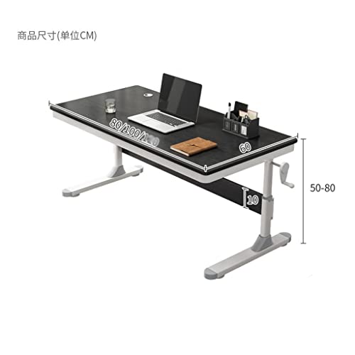 JYDQM 80/100CM Office Boss Desk Adjustable Student Computer Desk Up And Down Adjustable School Study Table Desktop Table (Color : D, Size : 80Cm)