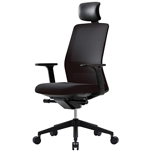 SIDIZ T40 SE Ergonomic Office Chair : Comfortable Home Office Chair for Light Users with Reclining Tilt Lock, Headrest, 3D Armrests, Mesh Back Co