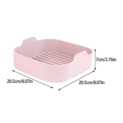 Air Fryer Silicone Pot, 8 inch Air Fryers Oven Basket Replacement for Paper Liners Easy Cleaning Air Fryer Pan with Heat-Proof Gloves for 6.5 QT
