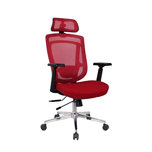 Premium Ergonomic Office Chair with Adjustable Headrest/Lumbar Support, Breathable Mesh Back & Heavy Duty Design - Ideal for Computer Desks, Bedr