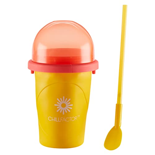 Character Options 07950 ChillFactor Mango Mania-Reusable, Homemade Squeeze Cup slushy Maker Kitchen Toys, ONE Size