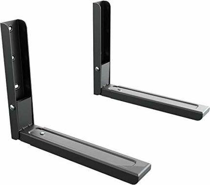 Utiz Microwave Wall Bracket Holder Universal Extendable Arms Microwave Weight 45kg (Black) Suitable for All Microwaves